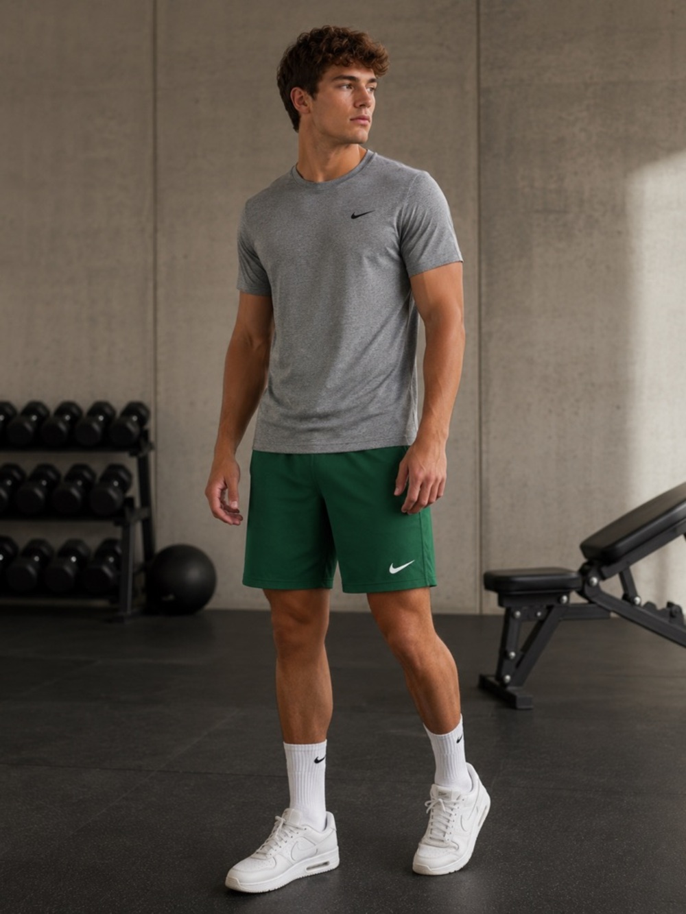 Nike Dri-FIT Emerald Green Performance Athletic Shorts